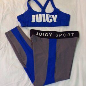JUICY COUTURE cobalt and grey active set szL